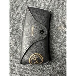 Ray-Ban Chromance Black Pebbled Leather Sunglasses Case‎ with Cleaning Cloth